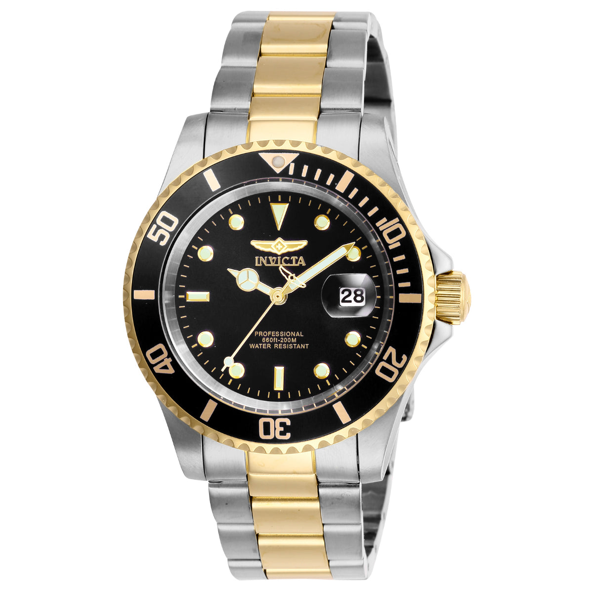 Invicta Pro Diver Men’s Quartz Watch – 40mm Two-Tone Steel Gold (Model 26973)