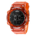 Invicta Racing Burnout Digital Men’s Quartz Watch – 52mm Transparent Orange (Model 49046)