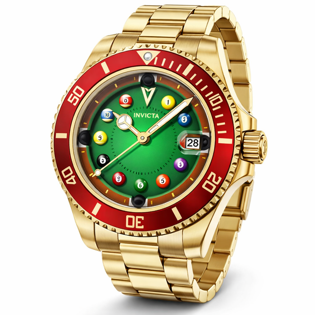 Invicta Pro Diver House of Cards Men’s Quartz Watch – 40mm Gold (Model 50522)