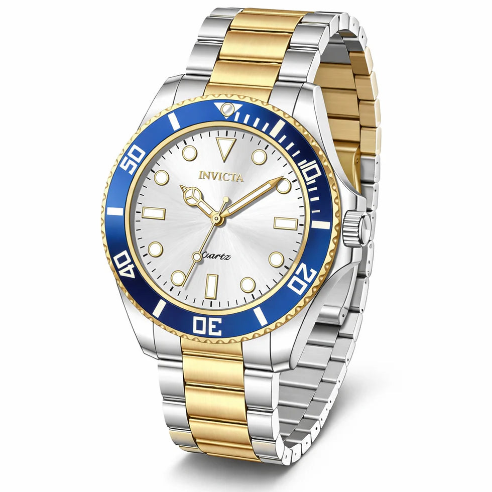Invicta Pro Diver Vitreos Men’s Quartz Watch – 42mm Two-Tone Gold & Steel (Model 69398)