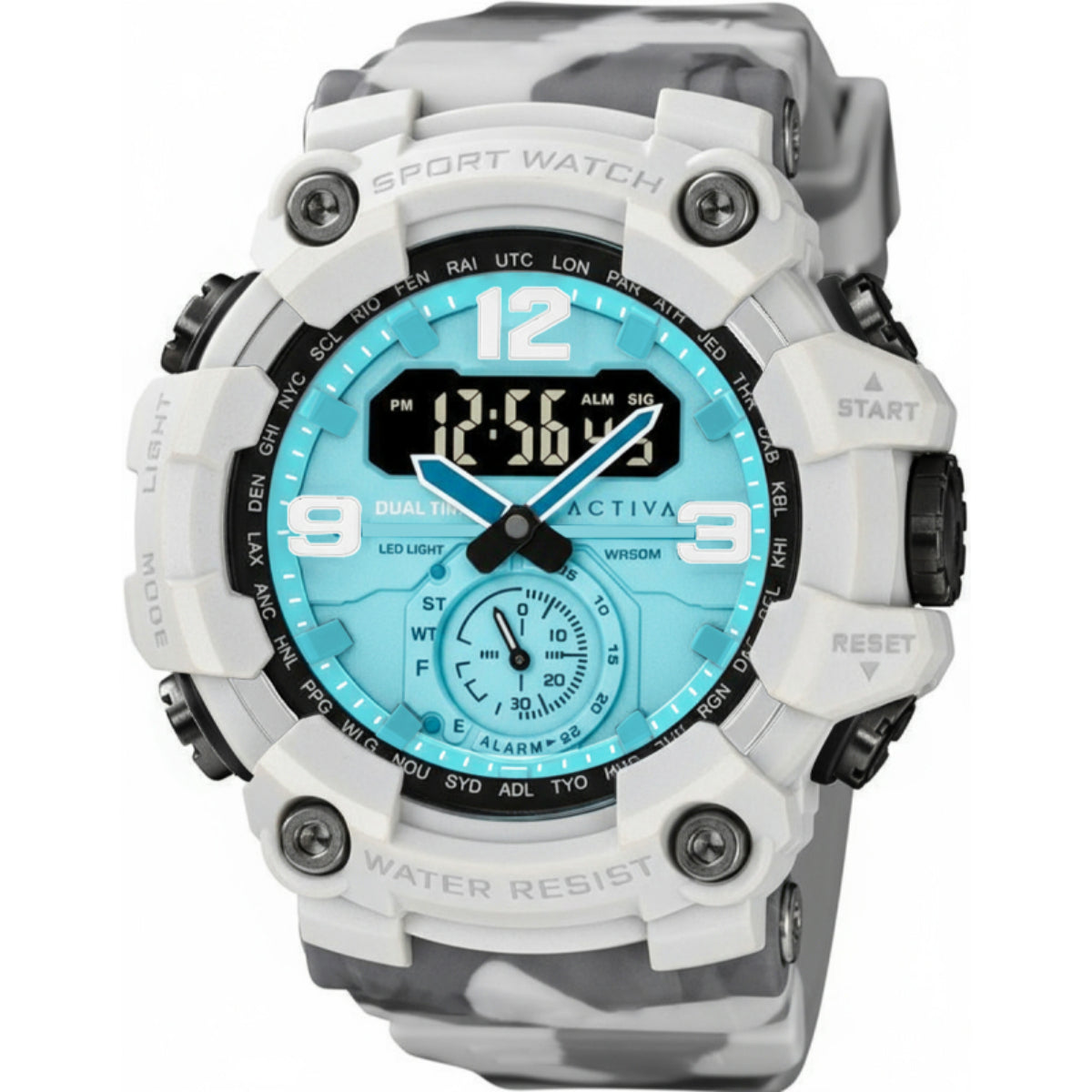 Activa Vextron X Invicta Digital Men’s Watch – 52mm Camouflage Grey (Model ACW1637-011)