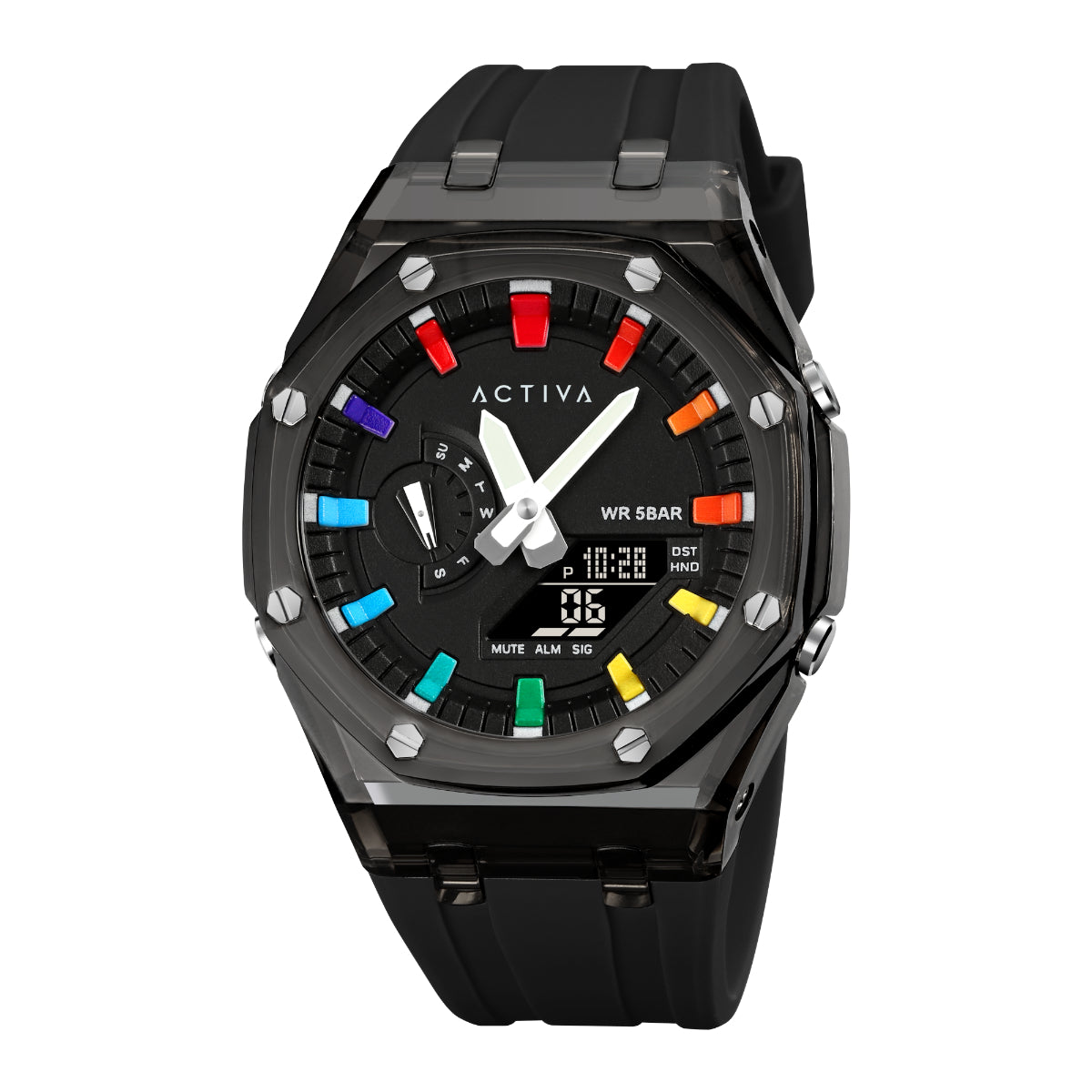 Activa Kaleido X Invicta Men’s Digital Quartz Watch – 44.2mm Black (Model ACW2100-006)