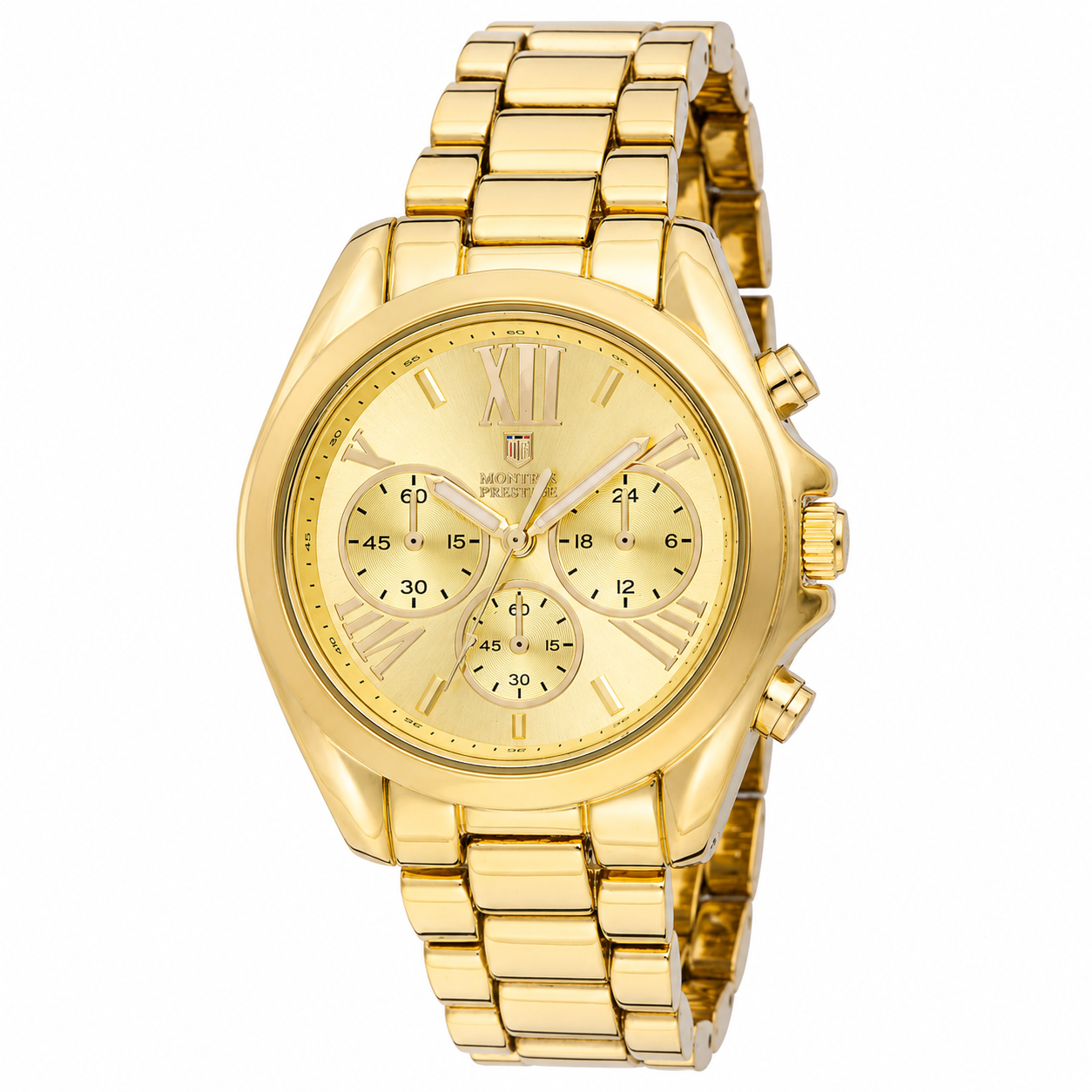 Montres Prestige Women’s Quartz Watch – 35mm Gold Dial (Model MPW-0192)